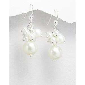  Marana Jewelry White Fresh Water Pearl Dangle Earrings 