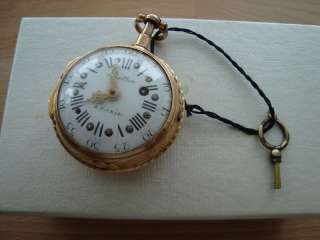 BAILLON c. 1750 RARE 18K GOLD 4 Toned Verge Fusee Pocket Watch Q 