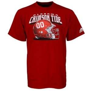 adidas Alabama Crimson Tide Crimson Big Helmet T shirt  
