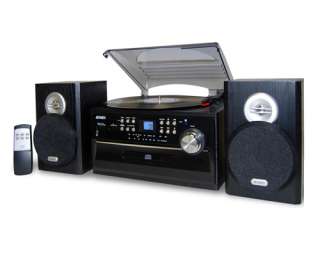 Jensen JTA 475 3 Speed Stereo Turntable CD System Radio  