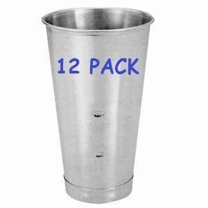  (12 Pcs.) 30 Oz. Malt Cup Stainless Steel Milkshake Ice 