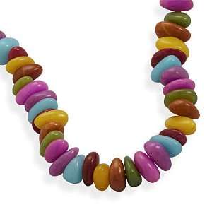   17 + 2 Inch Dyed Jade Stone Necklace: West Coast Jewelry: Jewelry