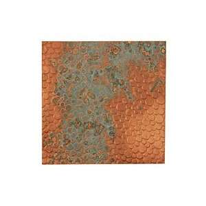  Lillypilly Azul Pebbles Embossed Patina Copper Sheet 3x3 