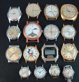 Old Estate Lot of 16 Retro/Vintage Wrist Watches, Interesting for 