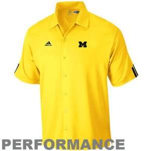adidas Michigan Wolverines Maize Big Game ClimaCool Performance Polo