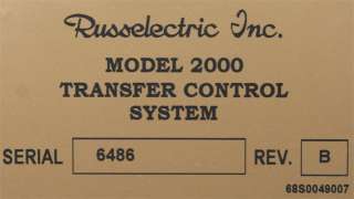 Russelectric RMTD 6004CE Automatic Transfer Switch 2000  