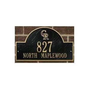  Rockies Personalized Arched Address Plaque Patio, Lawn 