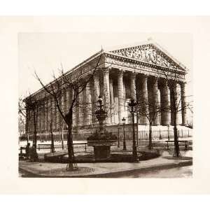  1898 Photogravure Church Madeleine Paris France Historic 