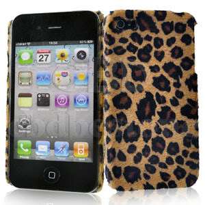 Leopard Animal Soft Hair Skin Hard Case Cover for Apple iPhone 4 4G 4S 