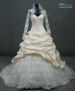 Strapless A Line Wedding Dress*Custom*Size4 6 8 10 12 14 16 With Lace 