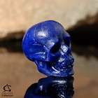 SKULL BEAD Blue LAPIS LAZULI Gemstone Art Carving 17+ m