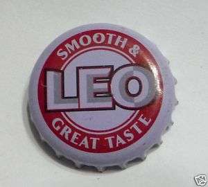 LEO BEER Bottle Cap Crown THAILAND Red White Smooth  