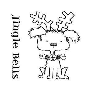   Clear Mini Stamps Jingle Dog; 6 Items/Order: Kitchen & Dining