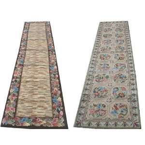  Two 12 Long American Hooked Rug Runner At One Money