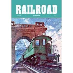  Vintage Art Railroad Magazine Through the Storm, 1949 