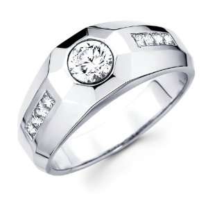   Solitaire Diamond Ring 14k White Gold (0.45 CTW), Size 10.5: Jewel