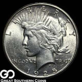 1925 S Peace Silver Dollar CHOICE BU ** NICE KEY DATE!!!  