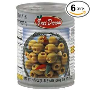 Liebers Green Pitted Olives, Passover, 19 Ounce (Pack of 6)  