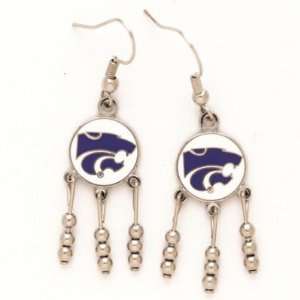  KANSAS STATE WILDCATS OFFICIAL LOGO EARRINGS Sports 