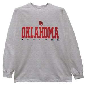  Oklahoma Sooners Ash Blowout Long Sleeve T shirt Sports 