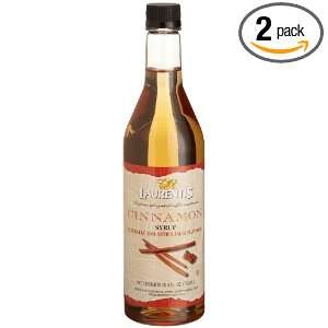 Laurentis Cinnamon Syrup, 25.4 Ounce Plastic Bottles (Pack of 2 