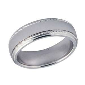  14K White Gold Rope Wedding Ring: SZUL: Jewelry