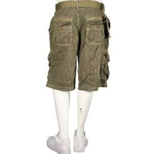    Jordan Craig Plaid Cargo Shorts Khaki. Size 38
