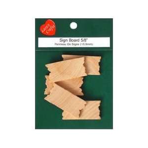  Laras Wood Mini Sign Cutout 1 1/2x 5/8x 3/16 5 pc (6 Pack 