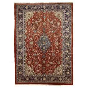  73 x 102 Red Persian Hand Knotted Wool Farahan Rug 