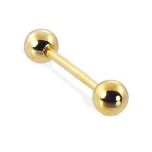  14K gold plated straight barbell Jewelry
