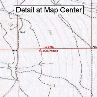  USGS Topographic Quadrangle Map   La Veta, Colorado 