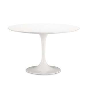 Fine Mod Imports FMI1149 48 Flower Dining Table, White Fiberglass 