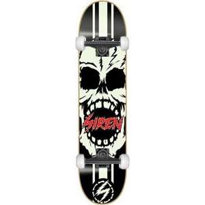  Siren Glow Skull Complete Skateboard   8.0 Black/Glow w 