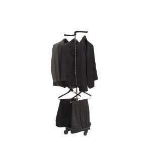 Personal Valet Clothing Rack   Double Rail Black