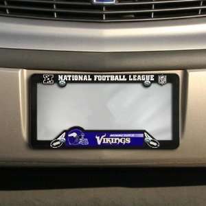  Minnesota Vikings Black Plastic License Plate Frame 