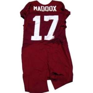  Maddox #17 Alabama 2009 2010 Game Used Crimson Football 