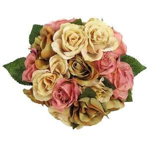  7 Elegant Royal Rose Wedding Bouquet   Mauve/Green/Beige 