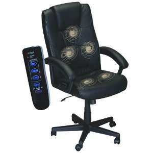   Five Motor Leather Office Massage Chair, Black