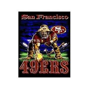   San Francisco 49ers 3 Point Stance Afghan Blanket: Sports & Outdoors