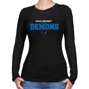  DePaul Blue Demons Ladies Black University Name Long 