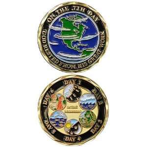  NEW The 7 Days of Creation Challenge Coin   Ships in 24 