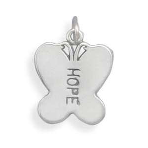    Sterling Silver HOPE Butterfly Charm: West Coast Jewelry: Jewelry