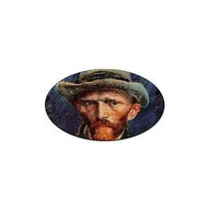  Self Portrait with Grey Felt Hat By Vincent Van Gogh Oval 