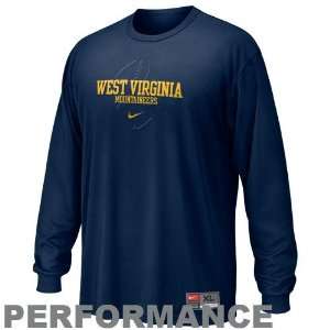 Nike West Virginia Mountaineers Navy Blue Conference Performance Long 