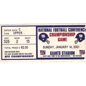  New York Giants Championship Game January 14, 2001 