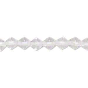   glass, clear, 6mm bicone. Sold per pkg of 25 beads Arts, Crafts