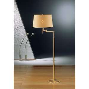   Floor Lamp, Brushed Brass Finish with Kupfer with Diamond Logo Shade