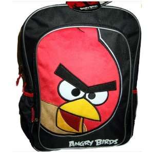 Black Full Size 16 Backpack with Red Angry Bird   Official Licensed