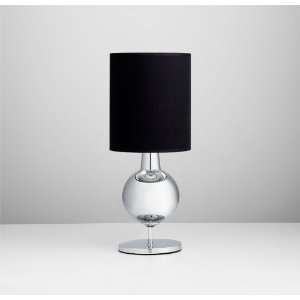 Bogart 1 Light 24 Chrome Table Lamp Black Fabric Shade 