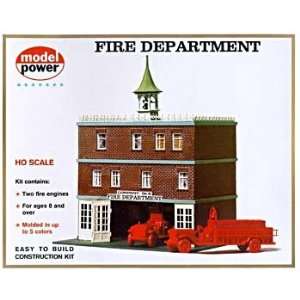  HO Fire Department Building Kit Model Power: Toys & Games